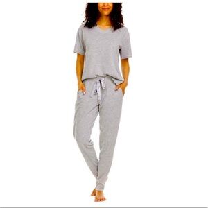 NWT Flora Nikrooz Ladies French Terry 3-piece Lounge Set GRAY - size M